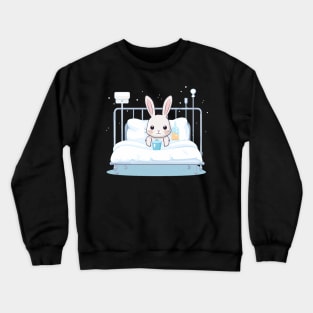 White bunny rescue in the hospital Crewneck Sweatshirt